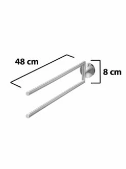 Am billigsten 🌟 Bad AMARE 2-armiger Luxus Schwenkbare Handtuchstange In Silber Günstig Kaufen 🛒 -Günstige samare Geschäft amare 2 armiger luxus schwenkbare handtuchstange in silber 2