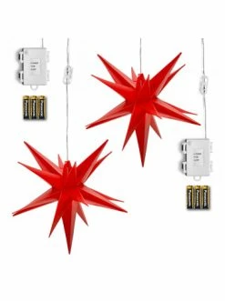 Billig 🛒 Home & Living AMARE 2er LED Sternenkette NICHT NETZSTROMBETRIEBEN In Rot Günstig Kaufen ✨