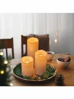 Bestpreis 🥰 Dekoration AMARE 3er Set LED Kerzen BATTERIEBETRIEBEN In Elfenbein Günstig Kaufen ⭐ -Günstige samare Geschäft amare 3er set led kerzen batteriebetrieben in elfenbein 2