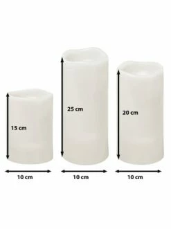 Bestpreis 🥰 Dekoration AMARE 3er Set LED Kerzen BATTERIEBETRIEBEN In Elfenbein Günstig Kaufen ⭐ -Günstige samare Geschäft amare 3er set led kerzen batteriebetrieben in elfenbein 8