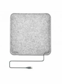 Bester Verkauf 🎉 Garten & Balkon AMARE Beheizbares Filz Sitzkissen Wendbar BATTERIEBETRIEBEN In Grau Günstig Kaufen 🎁