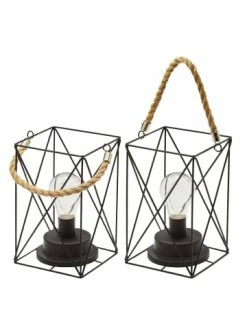 Bestes Angebot ✨ Home & Living AMARE Dekolampen 2er Set Im Industrie-Look Eckig/eckig KABELLOS In Schwarz Günstig Kaufen 🎉 -Günstige samare Geschäft amare dekolampen 2er set im industrie look eckig eckig kabellos in schwarz 2