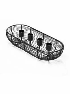 Rabatt ✨ Dekoration AMARE Draht Kandelaber Für 4 Kerzen In Schwarz Günstig Kaufen 😉