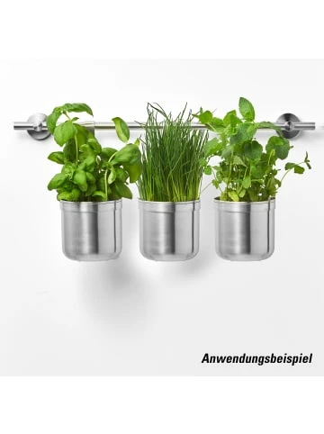 Am billigsten 🎉 Küche AMARE Edelstahl Wandhalterung Und Behälter Für Kräuter In Silber Günstig Kaufen ⭐ 2 Am billigsten 🎉 Küche AMARE Edelstahl Wandhalterung Und Behälter Für Kräuter In Silber Günstig Kaufen ⭐ – Bild 2