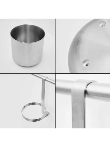 Am billigsten 🎉 Küche AMARE Edelstahl Wandhalterung Und Behälter Für Kräuter In Silber Günstig Kaufen ⭐ 5 Am billigsten 🎉 Küche AMARE Edelstahl Wandhalterung Und Behälter Für Kräuter In Silber Günstig Kaufen ⭐ – Bild 5