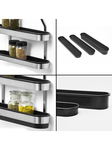 Coupon 🧨 Küche AMARE Gewürzständer Aus Edelstahl, Geeignet Für Reling In Schwarz Günstig Kaufen 🎉 3 Coupon 🧨 Küche AMARE Gewürzständer Aus Edelstahl, Geeignet Für Reling In Schwarz Günstig Kaufen 🎉 – Bild 3