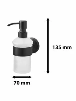 Brandneu 😀 Bad AMARE Kolbenpumpe Glas Rund - Mit Wandhalter In Schwarz Günstig Kaufen 😍 13 Brandneu 😀 Bad AMARE Kolbenpumpe Glas Rund - Mit Wandhalter In Schwarz Günstig Kaufen 😍 -Günstige samare Geschäft amare kolbenpumpe glas rund mit wandhalter in schwarz 5