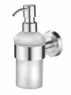 Schlussverkauf 💯 Bad AMARE Kolbenpumpe Glas Rund - Mit Wandhalter In Silber Günstig Kaufen ✨