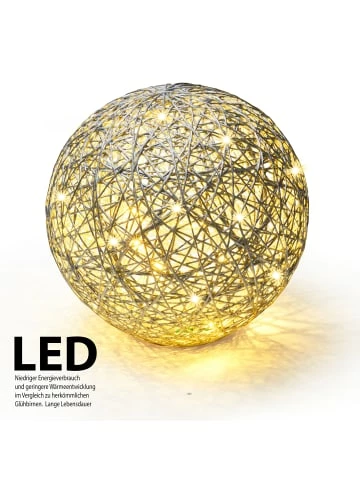 Am billigsten 🧨 Home & Living AMARE LED Kugel Ball 15 Cm Flechtoptik NICHT ERFORDERLICH In Silber Günstig Kaufen ✔️ 4 Am billigsten 🧨 Home & Living AMARE LED Kugel Ball 15 Cm Flechtoptik NICHT ERFORDERLICH In Silber Günstig Kaufen ✔️ – Bild 4