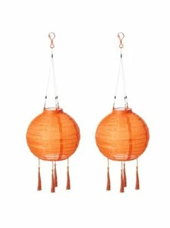 Bester Verkauf ⌛ Home & Living AMARE LED Lampion 2er-Set Solar Quaste Lampenkette SOLARBETRIEBEN In Orange Günstig Kaufen 🧨