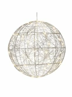 Auslauf 🔔 Garten & Balkon AMARE LED-Metalldrahtkugel Ø 30 Cm G In Silber Günstig Kaufen 🧨