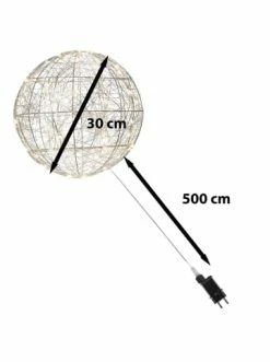 Auslauf 🔔 Garten & Balkon AMARE LED-Metalldrahtkugel Ø 30 Cm G In Silber Günstig Kaufen 🧨 -Günstige samare Geschäft amare led metalldrahtkugel o 30 cm g in silber 7