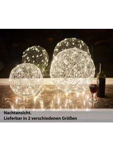 Brandneu 🛒 Garten & Balkon AMARE LED-Metalldrahtkugel Ø 40 Cm EEK G In Silber Günstig Kaufen 🔔 5 Brandneu 🛒 Garten & Balkon AMARE LED-Metalldrahtkugel Ø 40 Cm EEK G In Silber Günstig Kaufen 🔔 – Bild 5
