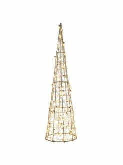 Auslauf ❤️ Lampen & Leuchten AMARE LED Pyramide 60cm Draht Gold BATTERIEBETRIEBEN In Gold Günstig Kaufen ❤️