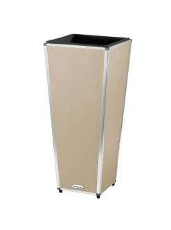 Großhandel 😀 Garten & Balkon AMARE Lederoptik Pflanzgefäß In Beige Günstig Kaufen 🥰