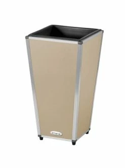 Schlussverkauf ✔️ Garten & Balkon AMARE Lederoptik Pflanzgefäß In Beige Günstig Kaufen 😀