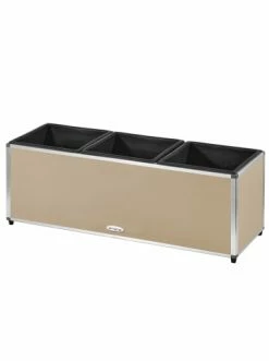 Bestpreis ⌛ Garten & Balkon AMARE Lederoptik Pflanzgefäß In Beige Günstig Kaufen 🥰