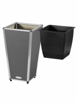 Billig 🔥 Garten & Balkon AMARE Lederoptik Pflanzgefäß In Grau Günstig Kaufen 😉 -Günstige samare Geschäft amare lederoptik pflanzgefass in grau 34