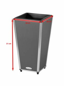 Billig 🔥 Garten & Balkon AMARE Lederoptik Pflanzgefäß In Grau Günstig Kaufen 😉 -Günstige samare Geschäft amare lederoptik pflanzgefass in grau 36