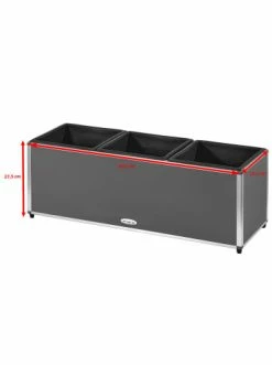 Billig ✨ Garten & Balkon AMARE Lederoptik Pflanzgefäß In Grau Günstig Kaufen 👍 -Günstige samare Geschäft amare lederoptik pflanzgefass in grau 4