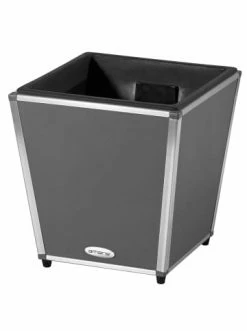 Besorgen 🔥 Garten & Balkon AMARE Lederoptik Pflanzgefäß In Grau Günstig Kaufen 🧨