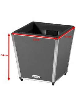 Besorgen 🔥 Garten & Balkon AMARE Lederoptik Pflanzgefäß In Grau Günstig Kaufen 🧨 -Günstige samare Geschäft amare lederoptik pflanzgefass in grau 44