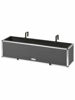 Angebote 👍 Garten & Balkon AMARE Lederoptik Pflanzgefäß In Grau Günstig Kaufen 🎁