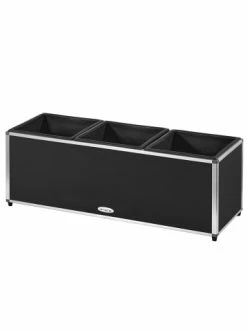 Großhandel 🎉 Garten & Balkon AMARE Lederoptik Pflanzgefäß In Schwarz Günstig Kaufen 😀