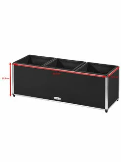 Großhandel 🎉 Garten & Balkon AMARE Lederoptik Pflanzgefäß In Schwarz Günstig Kaufen 😀 -Günstige samare Geschäft amare lederoptik pflanzgefass in schwarz 4