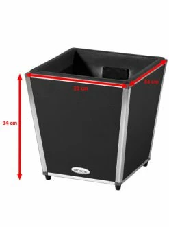 Großhandel 🧨 Garten & Balkon AMARE Lederoptik Pflanzgefäß In Schwarz Günstig Kaufen 🔔 -Günstige samare Geschäft amare lederoptik pflanzgefass in schwarz 44