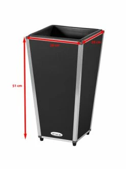 Rabatt 🤩 Garten & Balkon AMARE Lederoptik Pflanzgefäß In Schwarz Günstig Kaufen 👏 -Günstige samare Geschäft amare lederoptik pflanzgefass in schwarz 68