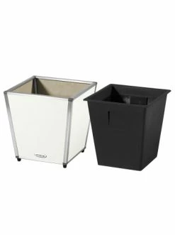 Brandneu 🎉 Garten & Balkon AMARE Lederoptik Pflanzgefäß In Weiß Günstig Kaufen 😀 -Günstige samare Geschäft amare lederoptik pflanzgefass in weiss 18