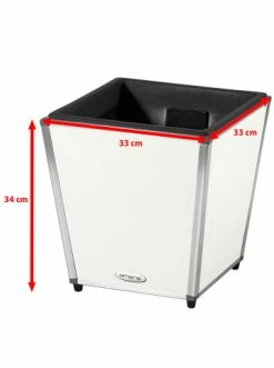 Brandneu 🎉 Garten & Balkon AMARE Lederoptik Pflanzgefäß In Weiß Günstig Kaufen 😀 -Günstige samare Geschäft amare lederoptik pflanzgefass in weiss 20