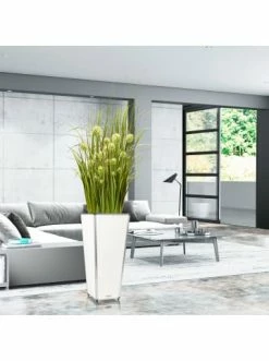 Blitzangebot 🌟 Garten & Balkon AMARE Lederoptik Pflanzgefäß In Weiß Günstig Kaufen ⌛ -Günstige samare Geschäft amare lederoptik pflanzgefass in weiss 45