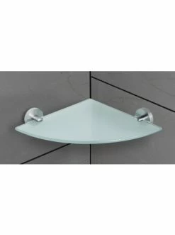 Bestpreis 🌟 Bad AMARE Luxus Eck-Regal Glasablage In Silber Günstig Kaufen 🤩 -Günstige samare Geschäft amare luxus eck regal glasablage in silber 1