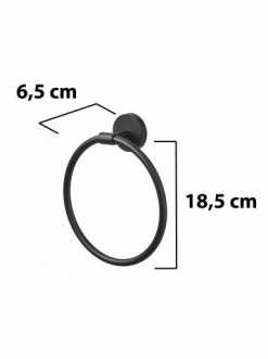 Schlussverkauf 🔔 Bad AMARE Luxus Handtuchring In Schwarz Günstig Kaufen 🤩 -Günstige samare Geschäft amare luxus handtuchring in schwarz 2