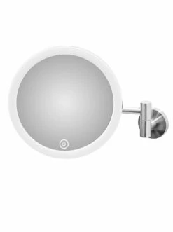 Auslauf 🔔 Bad AMARE Luxus LED Schminkspiegel Mit Wandhalterung NICHT NETZSTROMBETRIEBEN In Weiß Günstig Kaufen 🧨