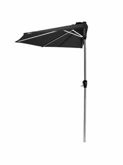 Besorgen 💯 Garten & Balkon AMARE Luxus Sonnenschirm Halbrund In Schwarz Günstig Kaufen ⌛