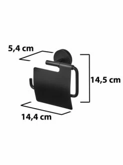 Schlussverkauf 🎁 Bad AMARE Luxus WC-Rollenhalter Mit Deckel In Schwarz Günstig Kaufen ❤️ -Günstige samare Geschäft amare luxus wc rollenhalter mit deckel in schwarz 4