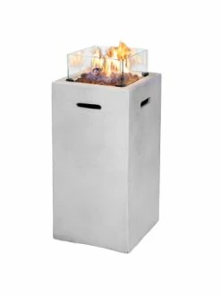 Bestes Angebot 🔔 Garten & Balkon AMARE Outdoor Feuertisch Quadratisch In Grau Günstig Kaufen 🛒