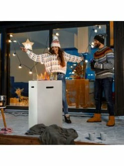 Rabatt ✨ Garten & Balkon AMARE Outdoor Feuertisch Quadratisch In Weiß Günstig Kaufen 👍 -Günstige samare Geschäft amare outdoor feuertisch quadratisch in weiss 2