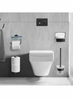 Billig 🥰 Bad AMARE Papierrollenhalter Mit Glasablage Aus Edelstahl In Schwarz Günstig Kaufen ✔️ -Günstige samare Geschäft amare papierrollenhalter mit glasablage aus edelstahl in schwarz 6