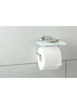 Schlussverkauf 🥰 Bad AMARE Papierrollenhalter Mit Glasablage Aus Edelstahl In Silber Günstig Kaufen 🥰 -Günstige samare Geschäft amare papierrollenhalter mit glasablage aus edelstahl in silber 2