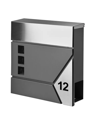 Billig 🔥 Haushalt AMARE Postbox Mit Zeitungsfach Und Hausnummer In Anthrazit-Edelstahl Günstig Kaufen 😀 2 Billig 🔥 Haushalt AMARE Postbox Mit Zeitungsfach Und Hausnummer In Anthrazit-Edelstahl Günstig Kaufen 😀 – Bild 2