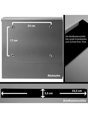 Rabatt 💯 Haushalt AMARE Postbox Mit Zeitungsfach Und Hausnummer In Anthrazit-Edelstahl Günstig Kaufen ❤️ 8 Rabatt 💯 Haushalt AMARE Postbox Mit Zeitungsfach Und Hausnummer In Anthrazit-Edelstahl Günstig Kaufen ❤️ – Bild 8