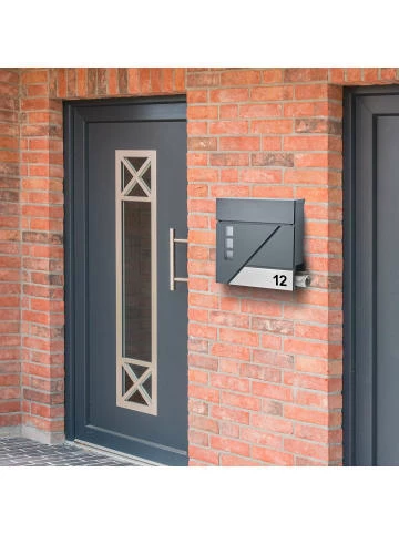 Rabatt 💯 Haushalt AMARE Postbox Mit Zeitungsfach Und Hausnummer In Anthrazit-Edelstahl Günstig Kaufen ❤️ 12 Rabatt 💯 Haushalt AMARE Postbox Mit Zeitungsfach Und Hausnummer In Anthrazit-Edelstahl Günstig Kaufen ❤️ – Bild 12