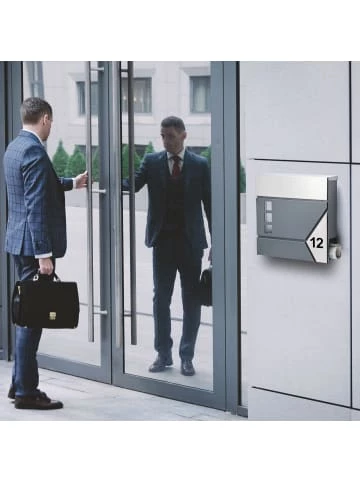 Billig 🔥 Haushalt AMARE Postbox Mit Zeitungsfach Und Hausnummer In Anthrazit-Edelstahl Günstig Kaufen 😀 11 Billig 🔥 Haushalt AMARE Postbox Mit Zeitungsfach Und Hausnummer In Anthrazit-Edelstahl Günstig Kaufen 😀 – Bild 11