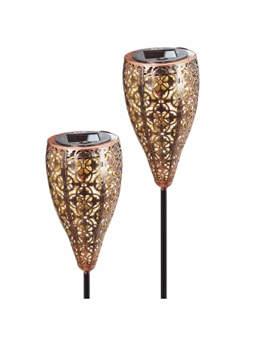 Bestes Angebot 😉 Garten & Balkon AMARE Solar LED Dekostecker 2er Set Metall Kelch KABELLOS In Kupfer Günstig Kaufen 🌟 2 Bestes Angebot 😉 Garten & Balkon AMARE Solar LED Dekostecker 2er Set Metall Kelch KABELLOS In Kupfer Günstig Kaufen 🌟 – Bild 2