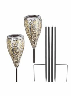 Besorgen 🔔 Garten & Balkon AMARE Solar LED Dekostecker 2er Set Metall Kelch KABELLOS In Silber Günstig Kaufen ✔️ -Günstige samare Geschäft amare solar led dekostecker 2er set metall kelch kabellos in silber 2