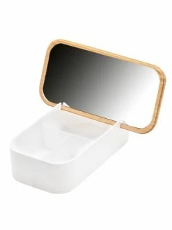 Billig ⭐ Bad AMARE Spiegel Make-Up Kosmetik Organizer In Weiß Günstig Kaufen 🎉